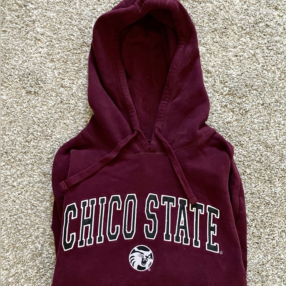 Maroon Chico state hoodie sweatshirt